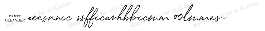 White Oleander Upri字体转换